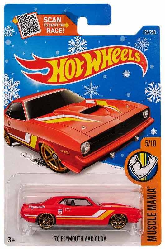 Hot Wheels 70 Plymouth AAR Cuda Muscle Mania Ages 3 and Up 125/250